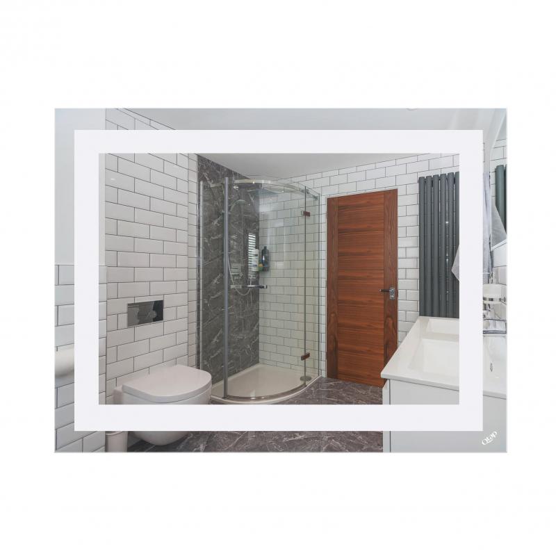 Дзеркало Qtap Mideya Quadro 600х800 з LED-підсвічуванням кнопковий перемикач, Reverse QT207814187080W