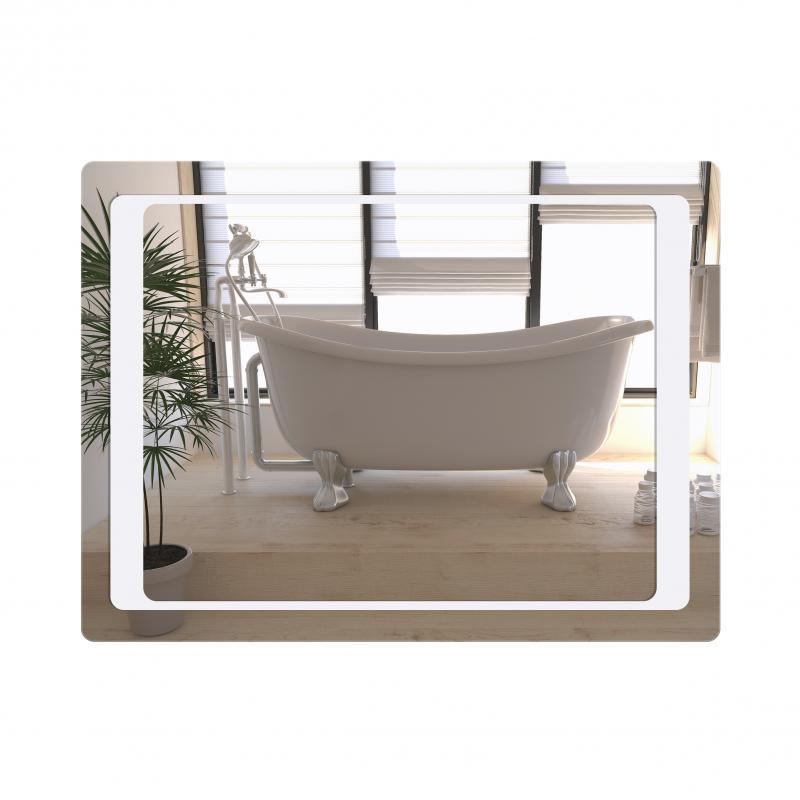 Дзеркало Qtap Leo 600х800 з LED-підсвічуванням кнопковий перемикач, Reverse QT1178120870100W