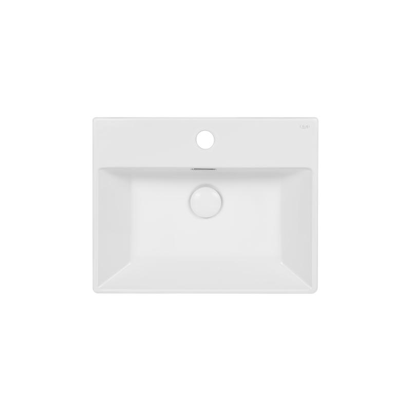 Раковина Qtap Nando K 410х355х125 White з донним клапаном QT12117041KW