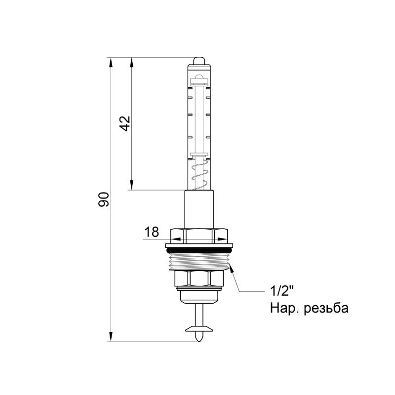 Витратомір Icma Gruppo Vitone 3/4" для колектора №168 — фото 2