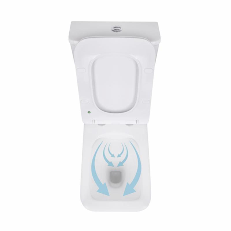 Унітаз-компакт Qtap Kalao безобідковий з сідінням Soft-close QT08221213AW — фото 6