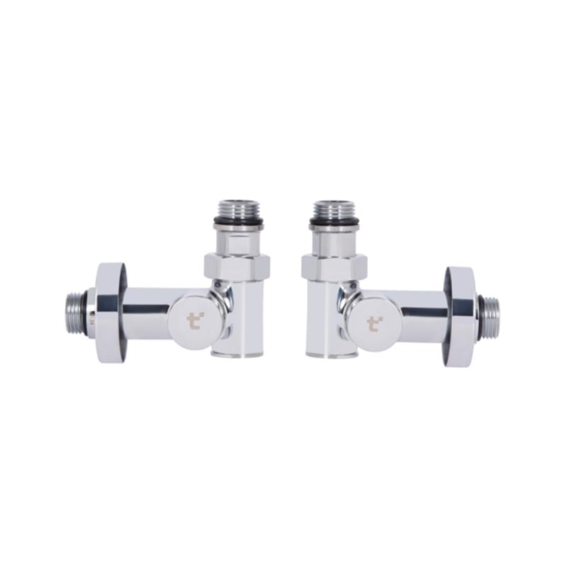 Комплект кранів Thermo Alliance Standart 1/2" хром, для рушникосушарки кутовий SF395W15HE — фото 4
