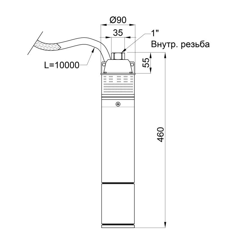 Насос заглибний вихровий Thermo Alliance 4SKM-100 0,75 кВт — фото 2