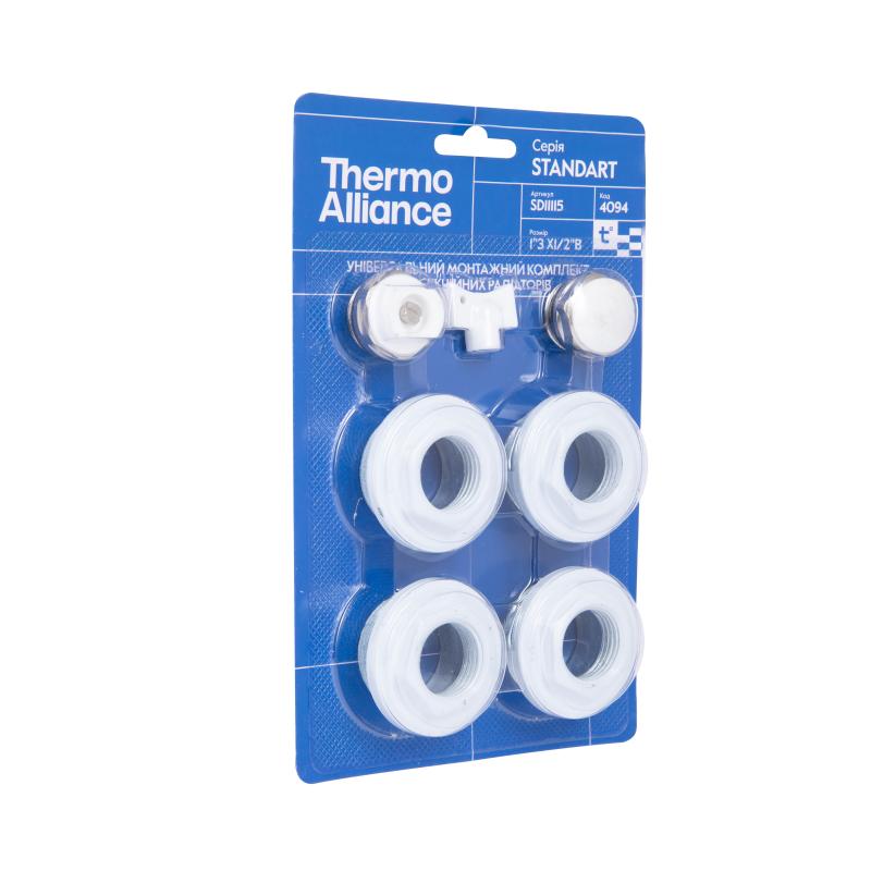 Комплект на радіатор Thermo Alliance Standart 1/2"х1" SD11115 — фото 2