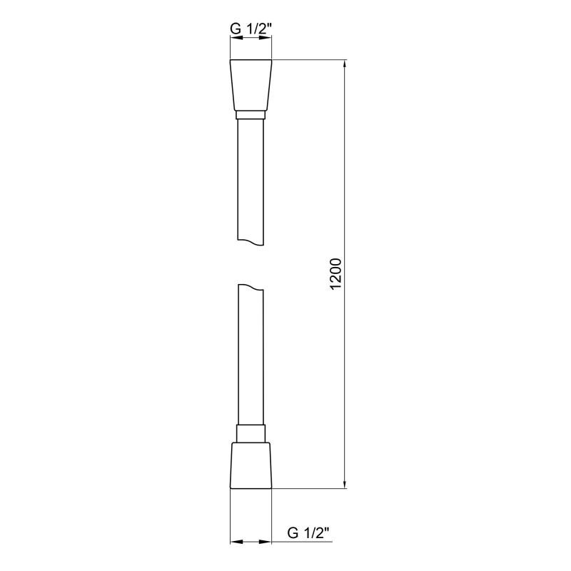 Шланг для ручного душу Qtap Hadice 1200 мм QTHADPVC120B Black Matt — фото 2