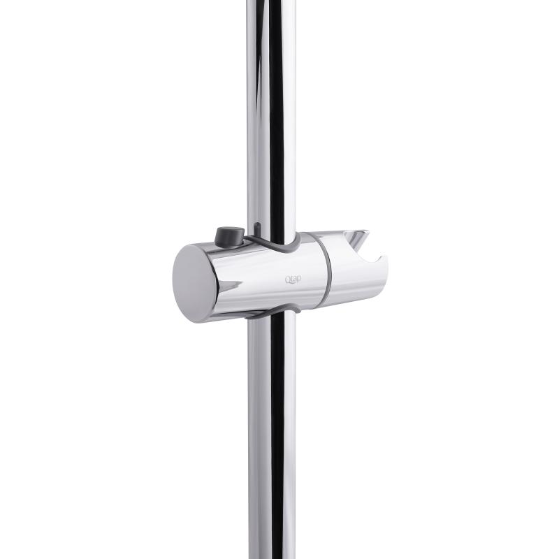 Душова стійка з тримачем універсальна Qtap Lepit 665 мм округла QTLEP82103OC Chrome — фото 3