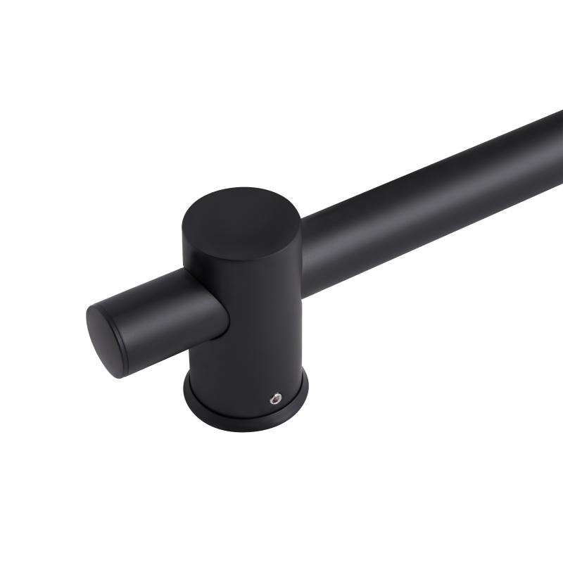 Душова стійка з тримачем універсальна Qtap Lepit 665 мм округла QTLEP82103OB Black Matt — фото 3