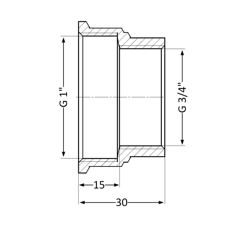 Муфта Thermo Alliance Standart 3/4"х1" ВР SD4052025 — фото 2