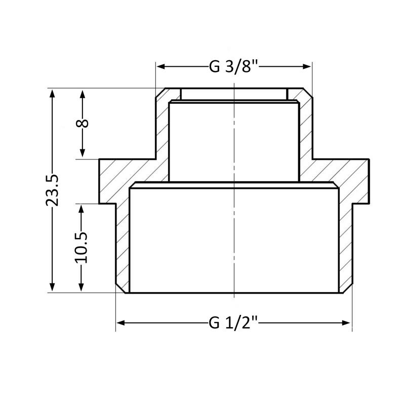 Ніпель Thermo Alliance Standart 1/2"х1/8" ЗР SD408159 — фото 2