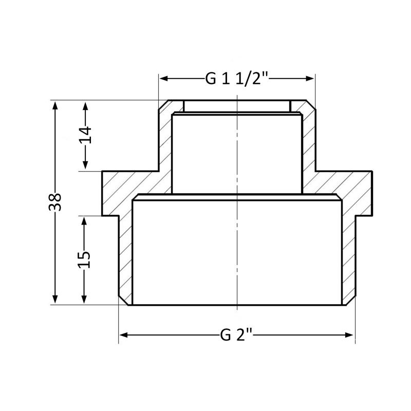 Ніпель Thermo Alliance Standart 2"х1 1/2" ЗР SD4085040 — фото 2