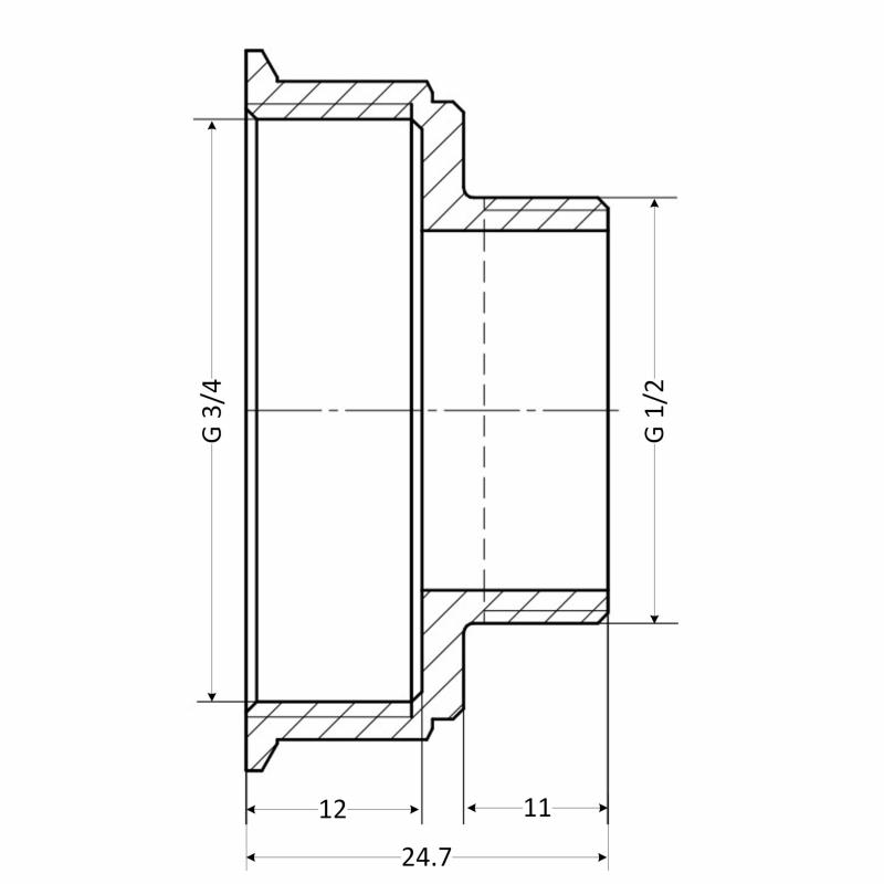 Перехідник Thermo Alliance Standart 3/4"х1/2" ВЗ SD4091520L6 — фото 2