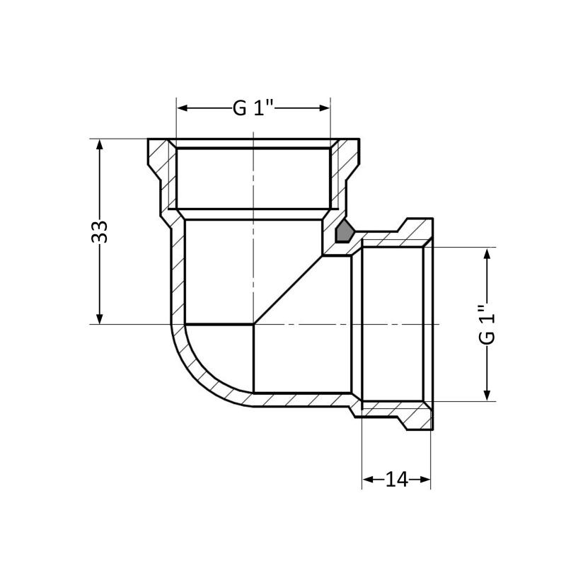 Кут Thermo Alliance Standart 1" ВР SD41825 — фото 2