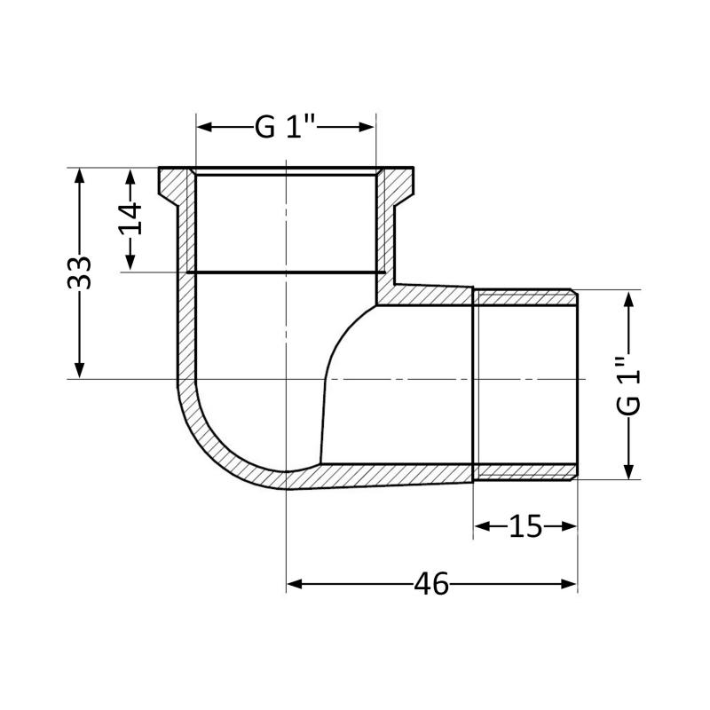 Кут Thermo Alliance Standart 1" ВЗ SD42025 — фото 2