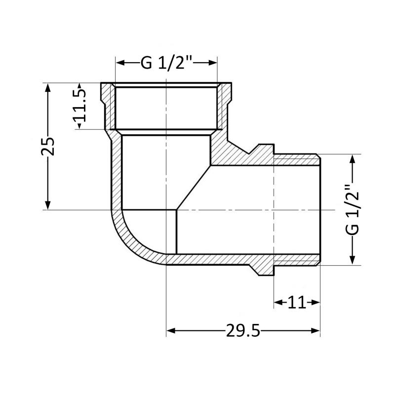 Кут Thermo Alliance Standart 1/2" ВЗ SD42015U — фото 2