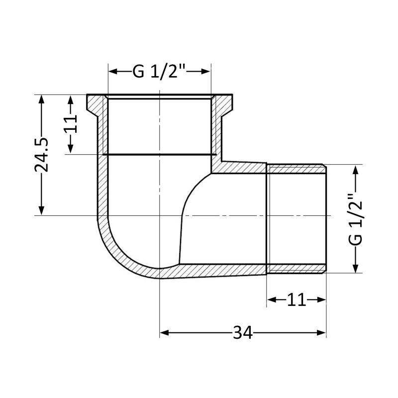 Кут Thermo Alliance Standart 1/2" ВЗ SD42115U — фото 2