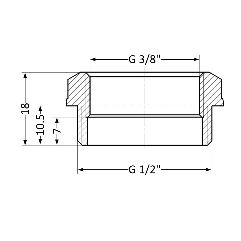 Футорка Thermo Alliance Standart 1/2"х3/8" ЗВ SD423159 — фото 2