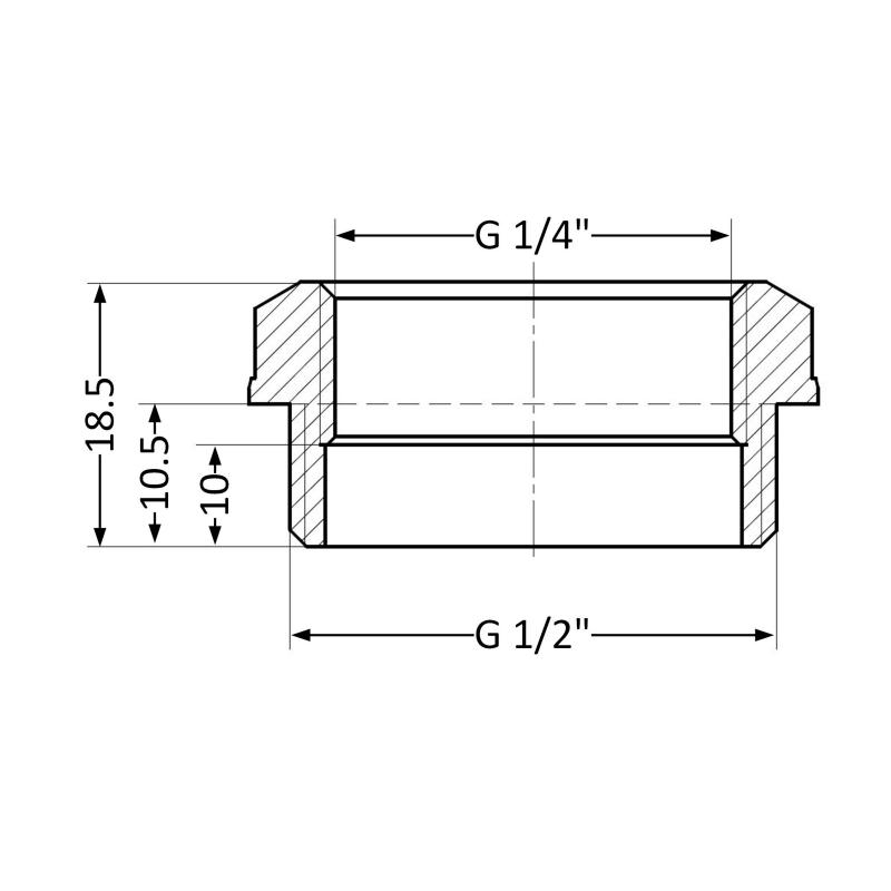 Футорка Thermo Alliance Standart 1/2"х1/4" ЗВ SD423156 — фото 2