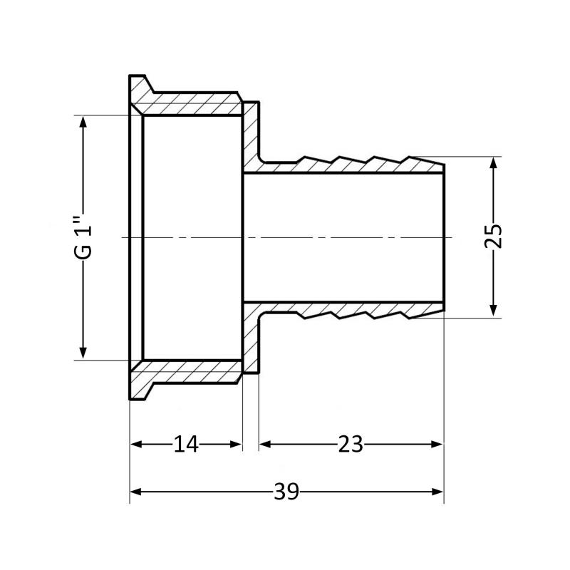 Штуцер Thermo Alliance Standart 25х1" ВР SD4262525 — фото 2