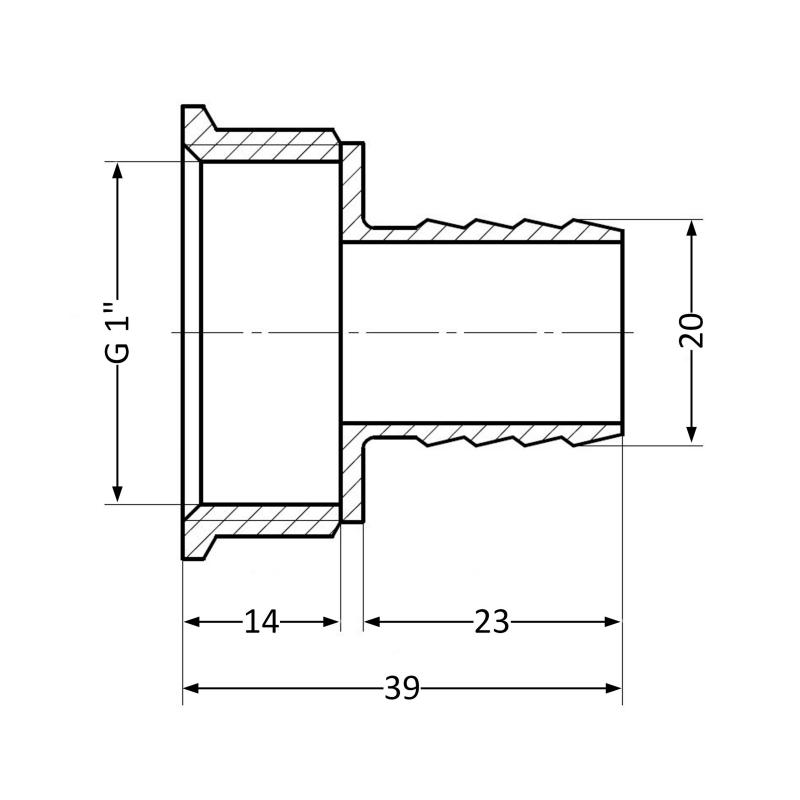 Штуцер Thermo Alliance Standart 20х1" ВР SD4262520 — фото 2