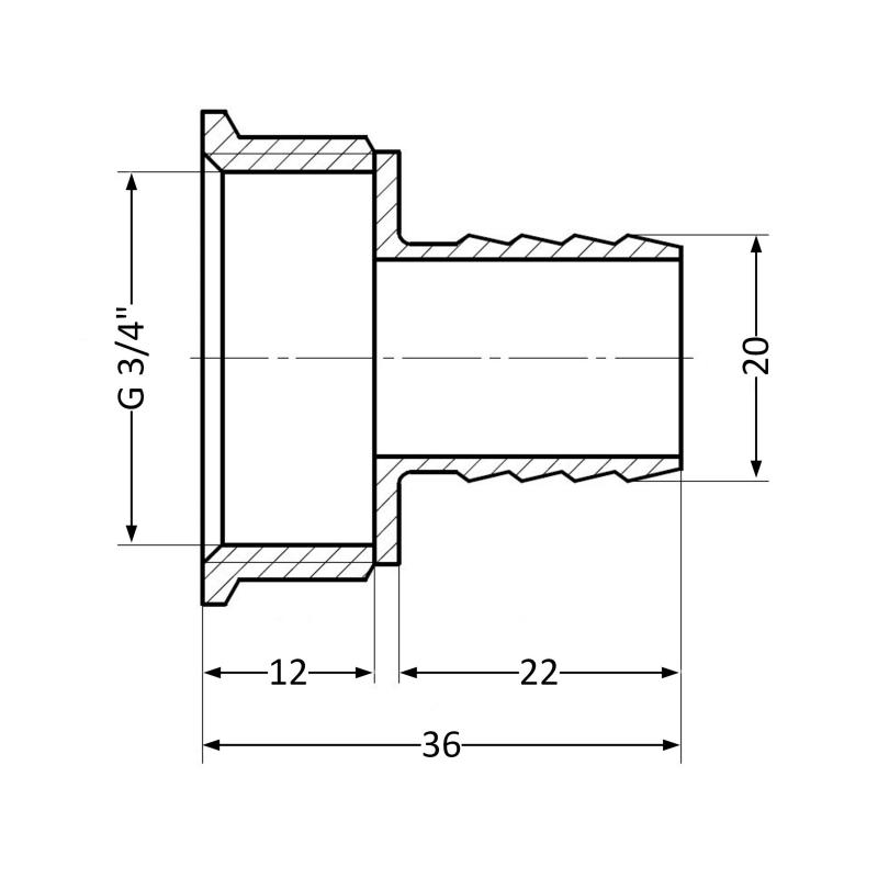 Штуцер Thermo Alliance Standart 20х3/4" ВР SD4262020 — фото 2