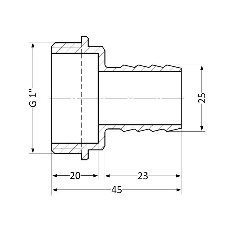 Штуцер Thermo Alliance Standart 25х1" ЗР SD4272525 — фото 2