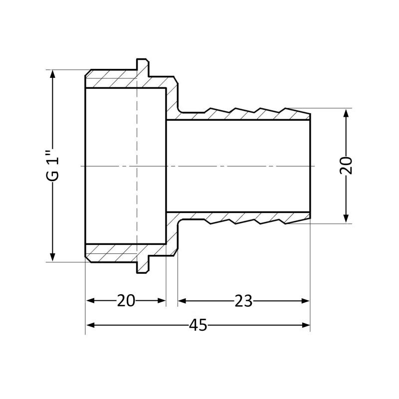Штуцер Thermo Alliance Standart 20х1" ЗР SD4272520 — фото 2