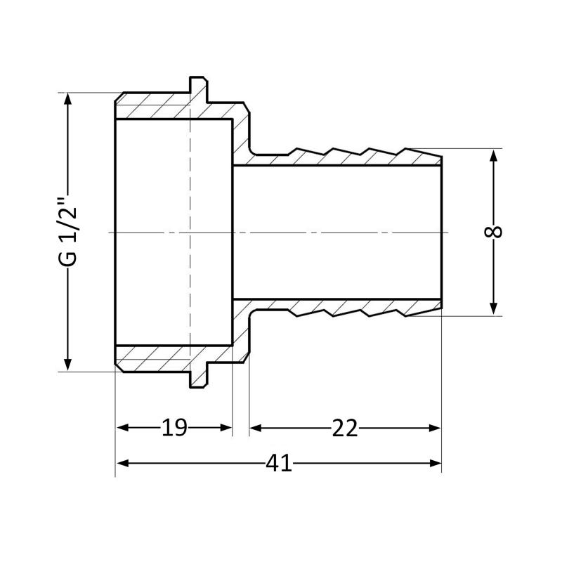 Штуцер Thermo Alliance Standart 8х1/2" ЗР SD427158 — фото 2