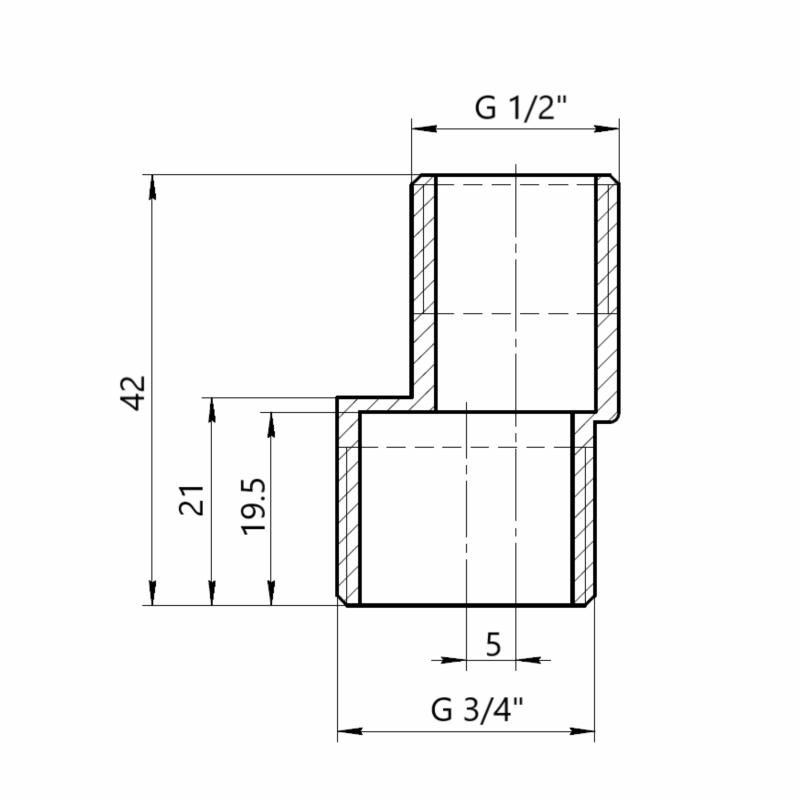 Ексцентрик Thermo Alliance Standart 1/2"х3/4" SD4301520 — фото 2