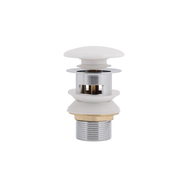 Донний клапан Pop-up для біде з переливом 70х70х110 mm White Qtap — фото 3