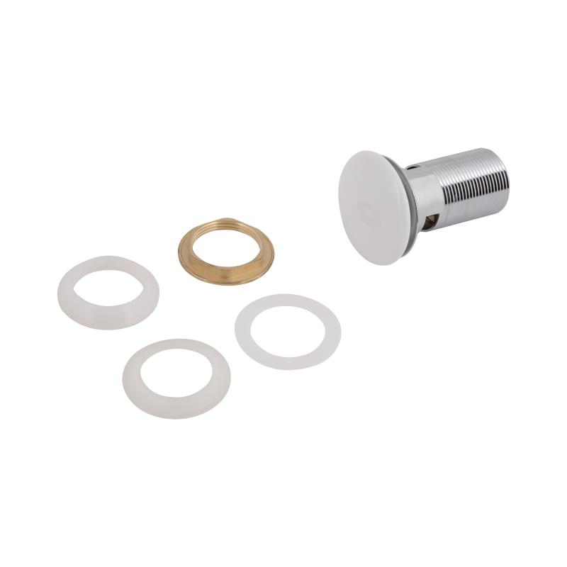 Донний клапан Pop-up для біде з переливом 70х70х110 mm White Qtap — фото 4