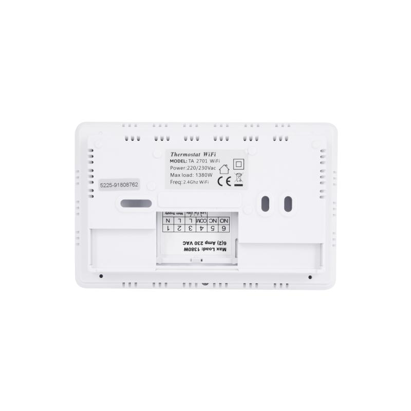 Тижневий програмований термостат Thermo Alliance ТА-2701WiFi сенсорний з WiFi — фото 4