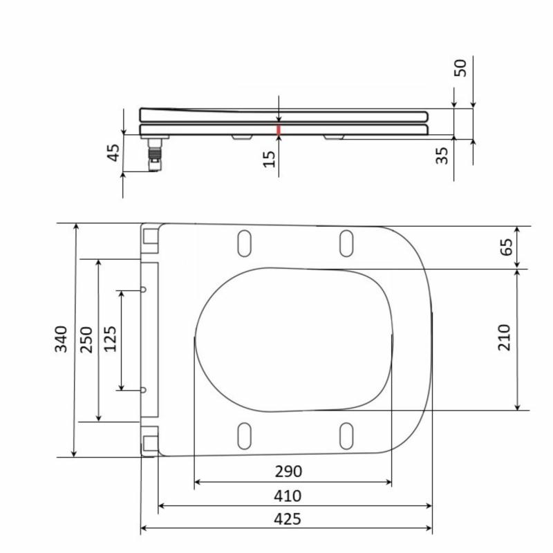 Сидіння для унітаза Qtap Nando з мікроліфтом Slim QT12991222AW — фото 2