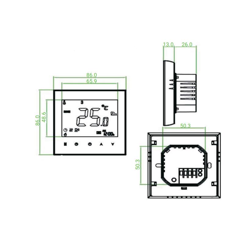 Thermo Alliance Провiдний тижневий термостат(16A+NTC) з WiFi BHT-3000-GBLW — фото 2