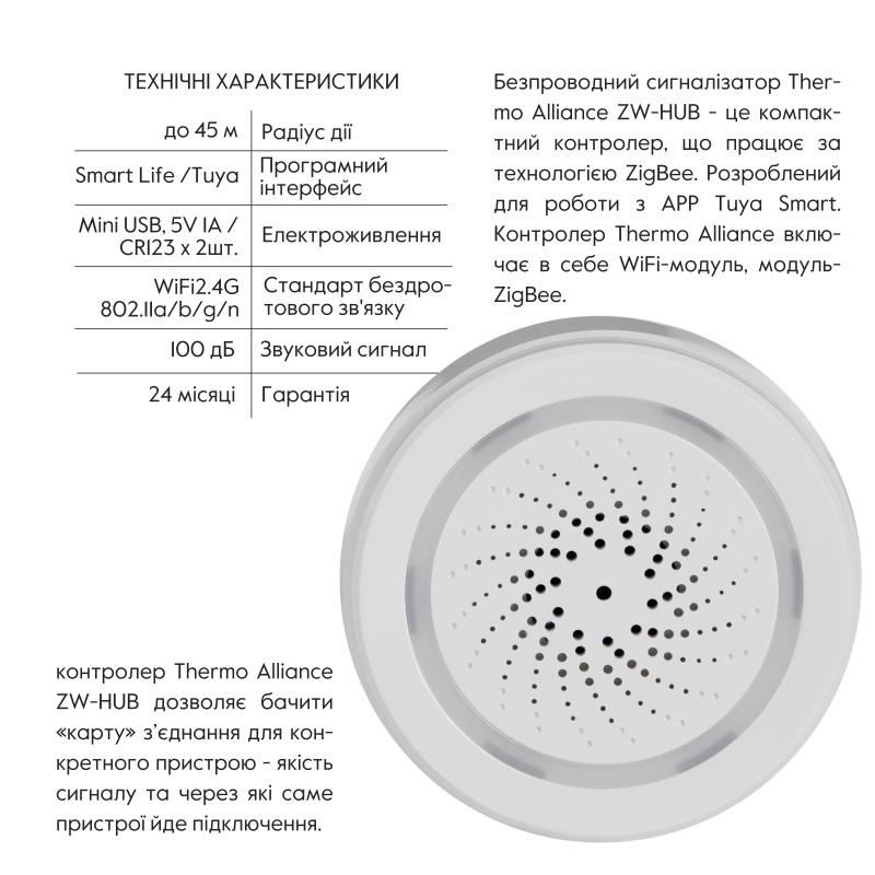Thermo Alliance Бездротовий сигналізатор з WiFi WF-SLA — фото 3