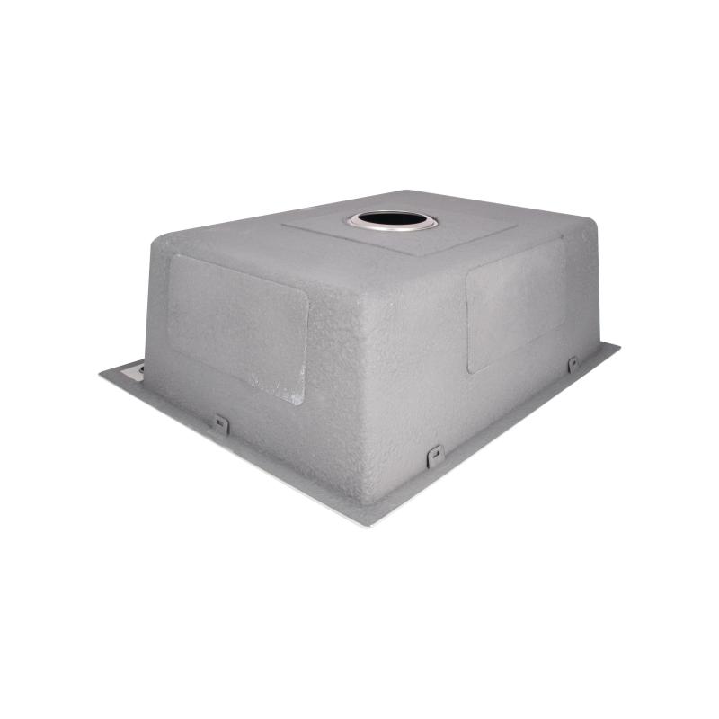 Мийка для кухні інтегрована Lidz Handmade H6050G (LDH6050GPVD43622) Brushed Grey PVD 3,0/1,0 мм — фото 4