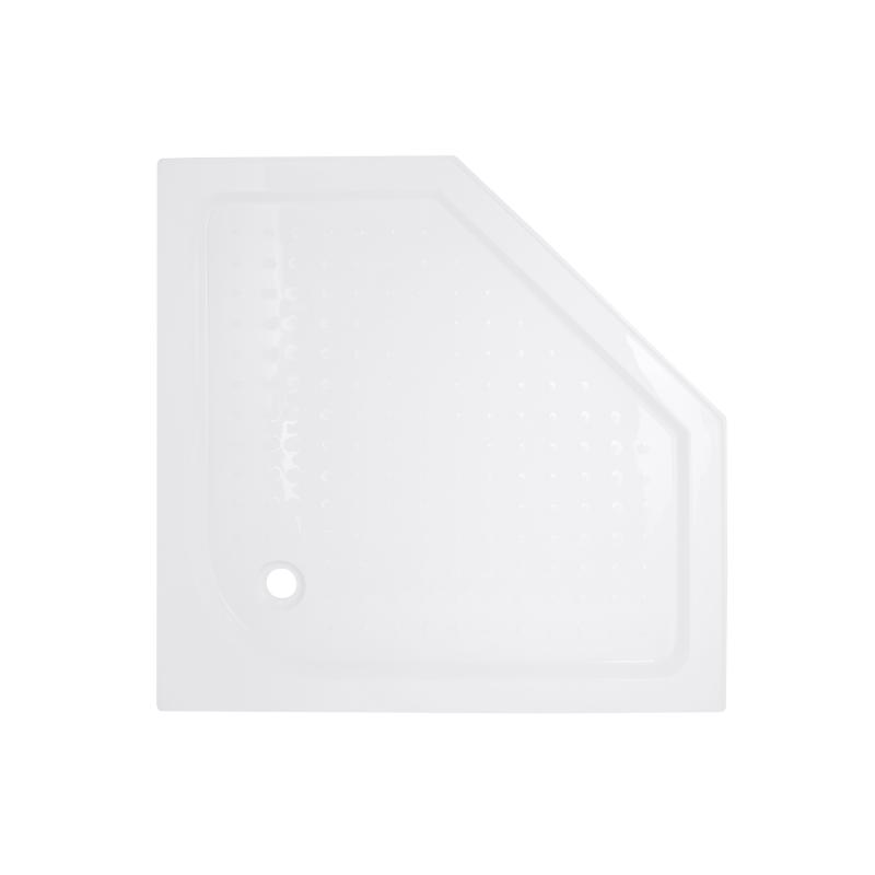 Lidz Душовий піддон DOZORCA SC90x90.LOW, низький, п'ятикутний, акриловий + ніжки, діаметр зливу 50 мм