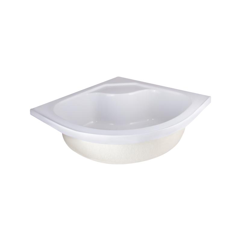 Душова кабіна Latwa SC90x90.SAT.HIGH.FR полукругла, скло Frost 4 мм + Душовий піддон KAPIELKA ST90x90x41, з панеллю Lidz — фото 11