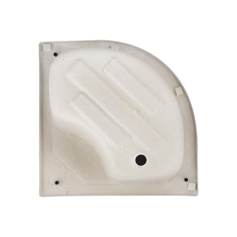 Душова кабіна Latwa SC80x80.SAT.HIGH.FR полукругла, скло Frost 4 мм + Душовий піддон KAPIELKA ST80x80x41, з панеллю Lidz — фото 12