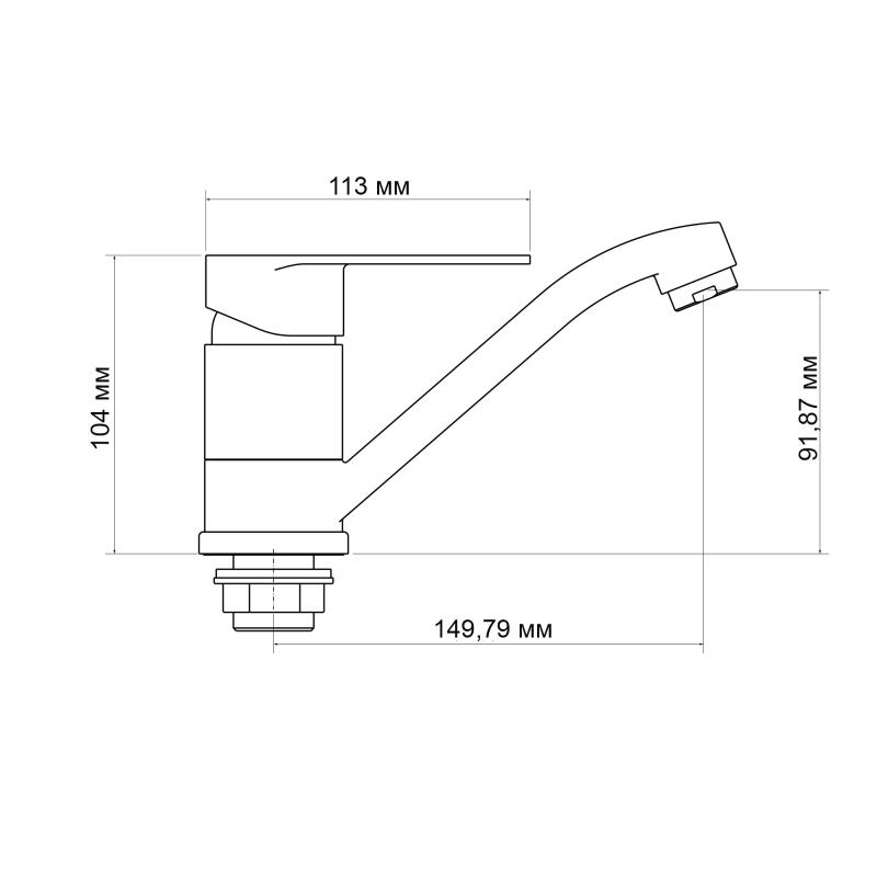 Змішувач для кухні Lidz Tani 003M (k40) LDTAN003MCRM44969 Chrome — фото 2