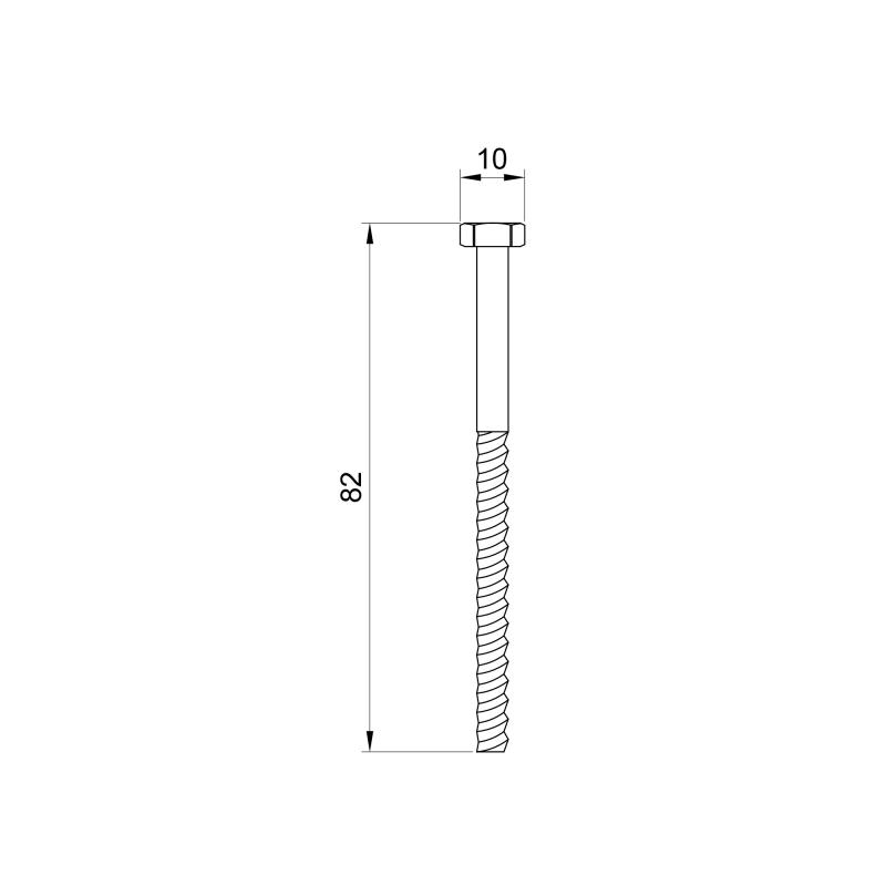 Кріплення для унітазу Thermo Alliance Standart  із нерж. сталі S2  6x80 мм SD103S2 SD103S2SS — фото 2