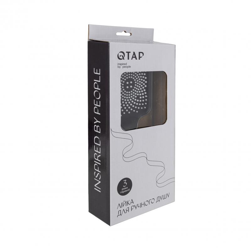 Qtap Rucni Лійка для ручного душу 145x90 мм прямокутна QTRUCA145S1GRP Graphite — фото 4