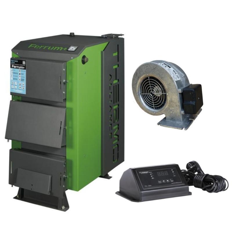 Thermo Alliance Ferrum Plus V 3.0 Котел твердопаливний сталевий FSF+ 20 + Вентилятор котла до 40 кВт, 