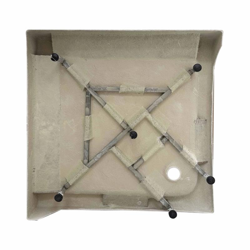 Lidz Wawel SC80x80.SAT.LOW.FR Душова кабіна квадратна, скло Frost 4 мм + Lidz Душовий піддон KAPIELKA ST80x80х14 — фото 11