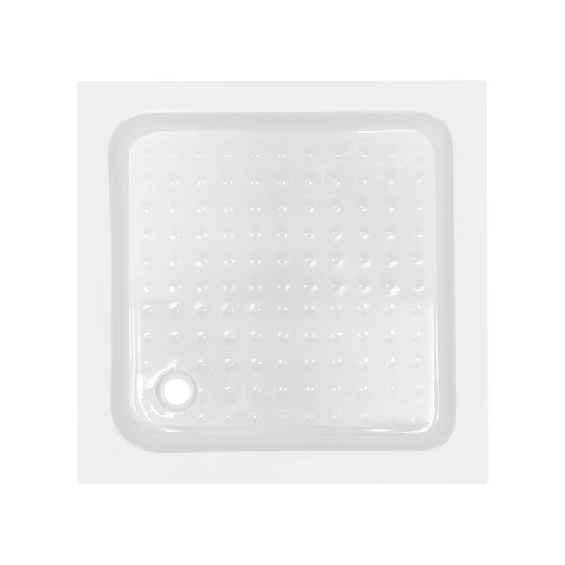 Lidz Wawel SC80x80.SAT.LOW.FR Душова кабіна квадратна, скло Frost 4 мм + Lidz Душовий піддон KAPIELKA ST80x80х14 — фото 9