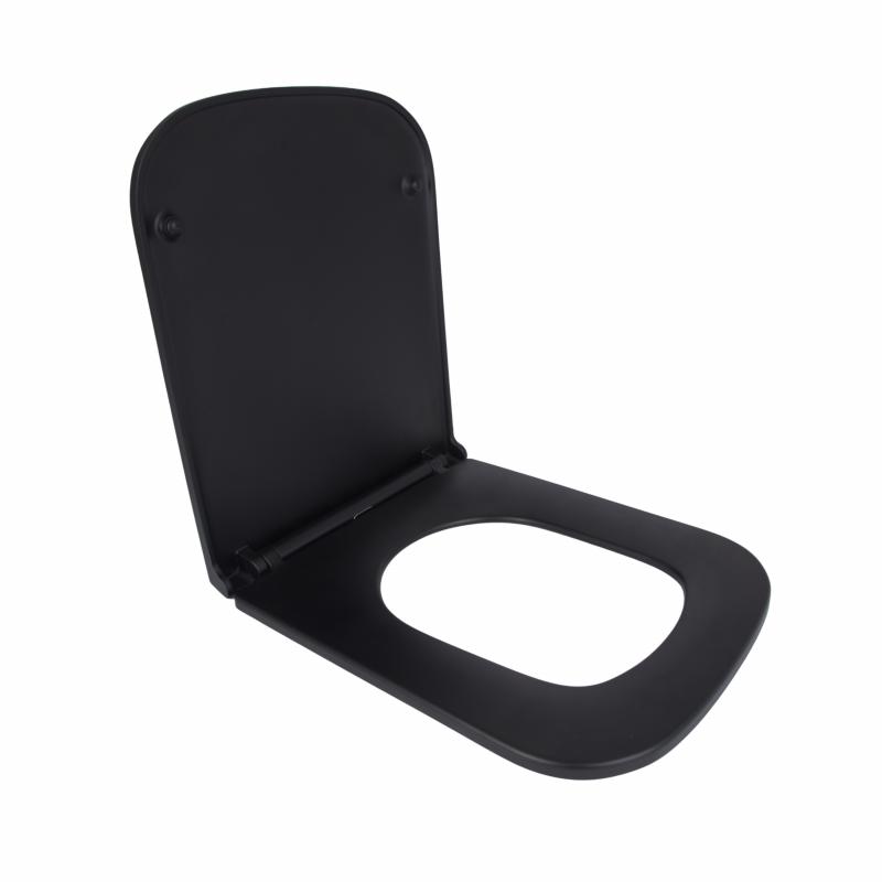Сидіння для унітаза Qtap Tern 420х340х35 мм, Matt Black, з мікроліфтом, Slim Duroplast, Quick Release QT99HY2322MB — фото 3