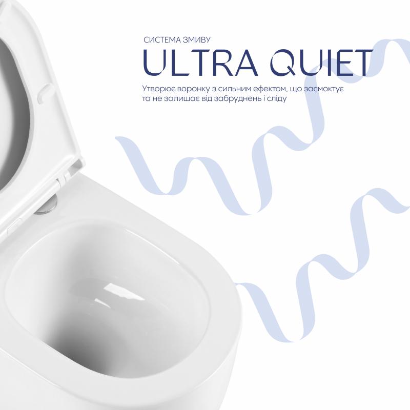 Унітаз підвісний Qtap Taurus безободковий з сидінням Soft-close QTTAU26W45428 — фото 5