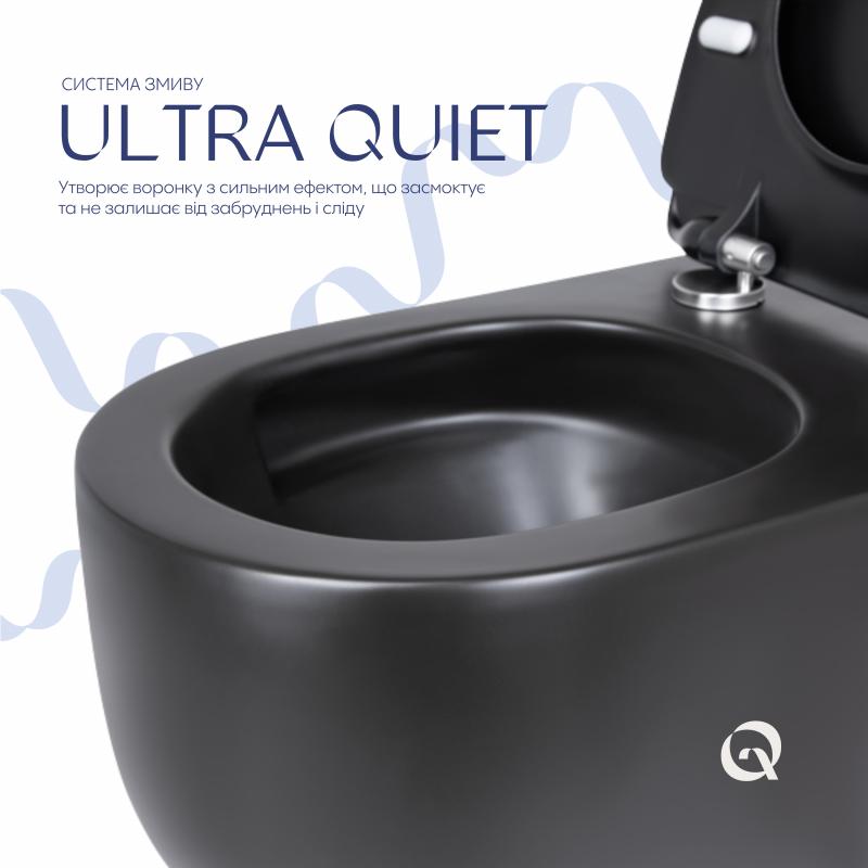 Унітаз підвісний Qtap Taurus безободковий з сидінням Soft-close QT2433084EUQMB — фото 5