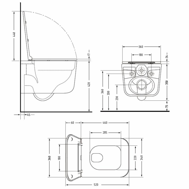 Унітаз підвісний Qtap Gemini безободковий з сидінням Soft-close QTGEM26W45430 — фото 2