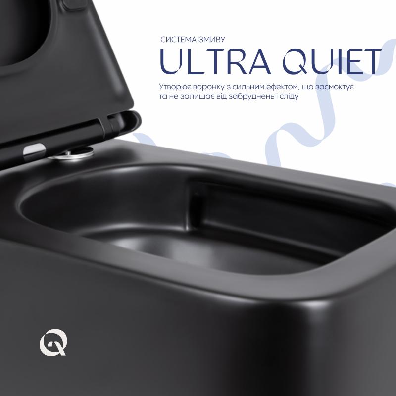 Унітаз підвісний Qtap Gemini безободковий з сидінням Soft-close QT2533076EUQMB — фото 5