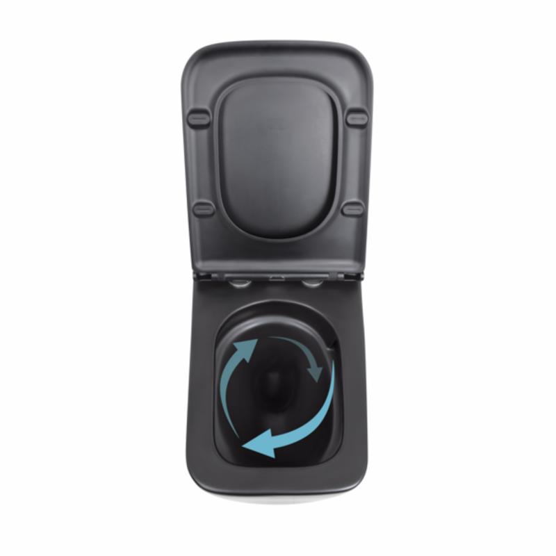 Унітаз підвісний Qtap Gemini безободковий з сидінням Soft-close QT2533076EUQMB — фото 6